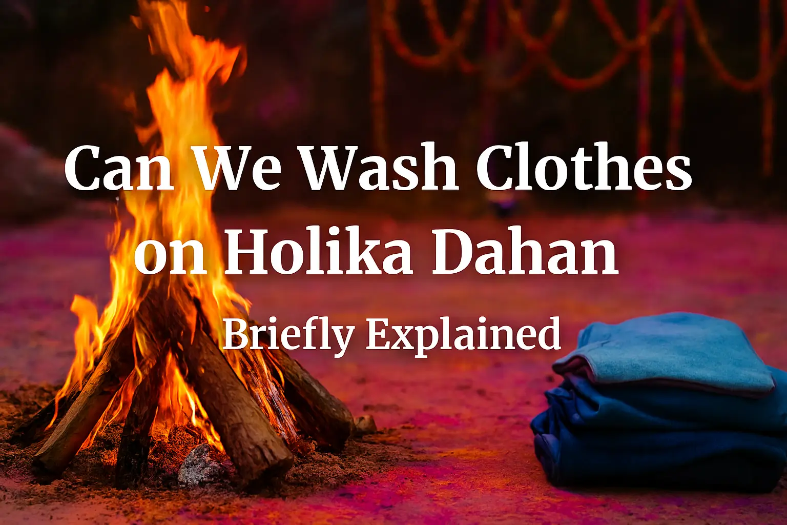 Can We Wash Clothes on Holika Dahan Briefly Explained