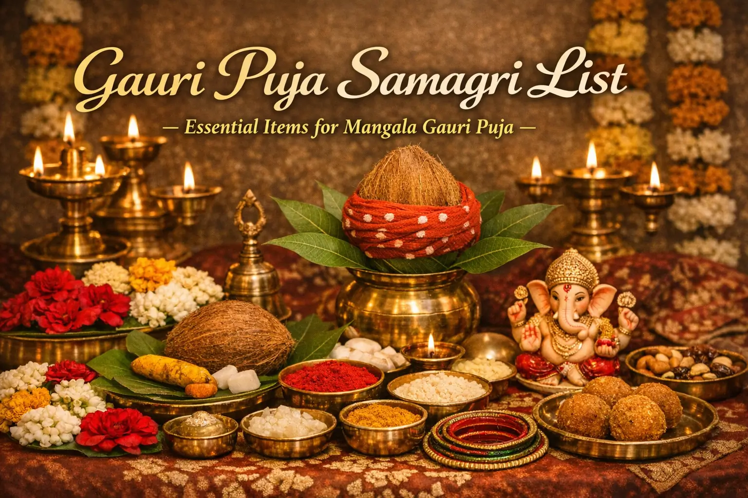 Gauri Puja Samagri List – Essential Items for Mangala Gauri Puja