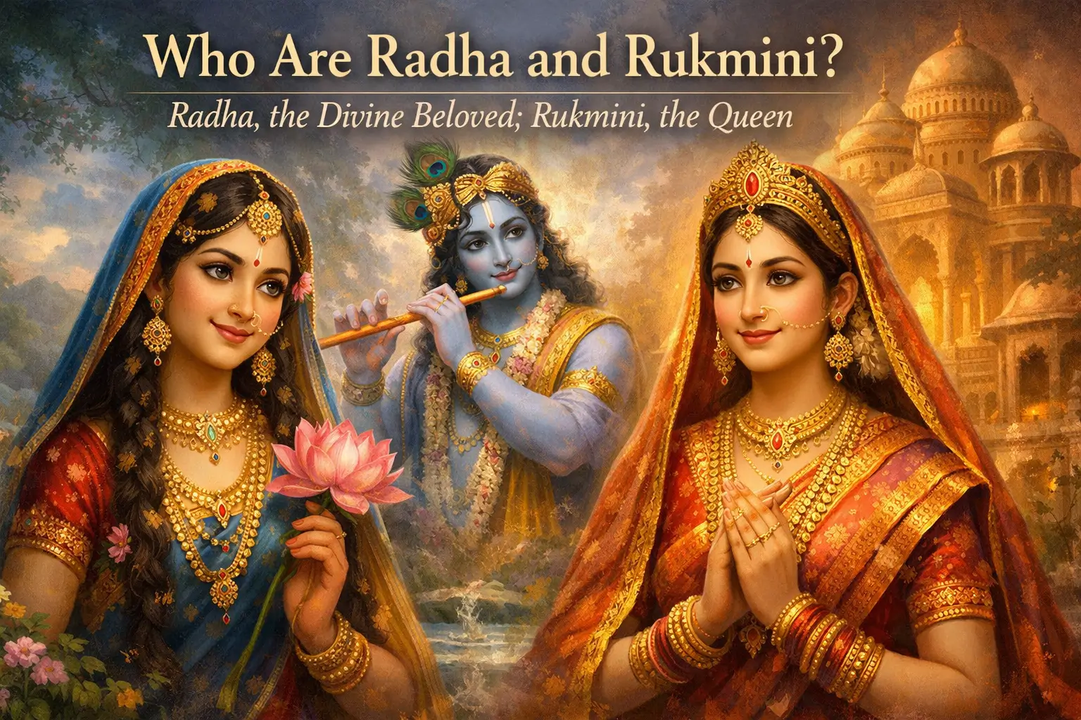 Who Are Radha and Rukmini — Radha, the Divine Beloved; Rukmini, the Queen