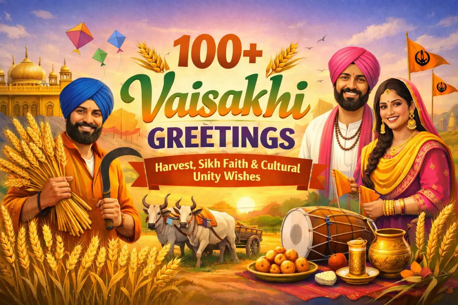 100+ Vaisakhi Greetings – Harvest, Sikh Faith & Cultural Unity Wishes