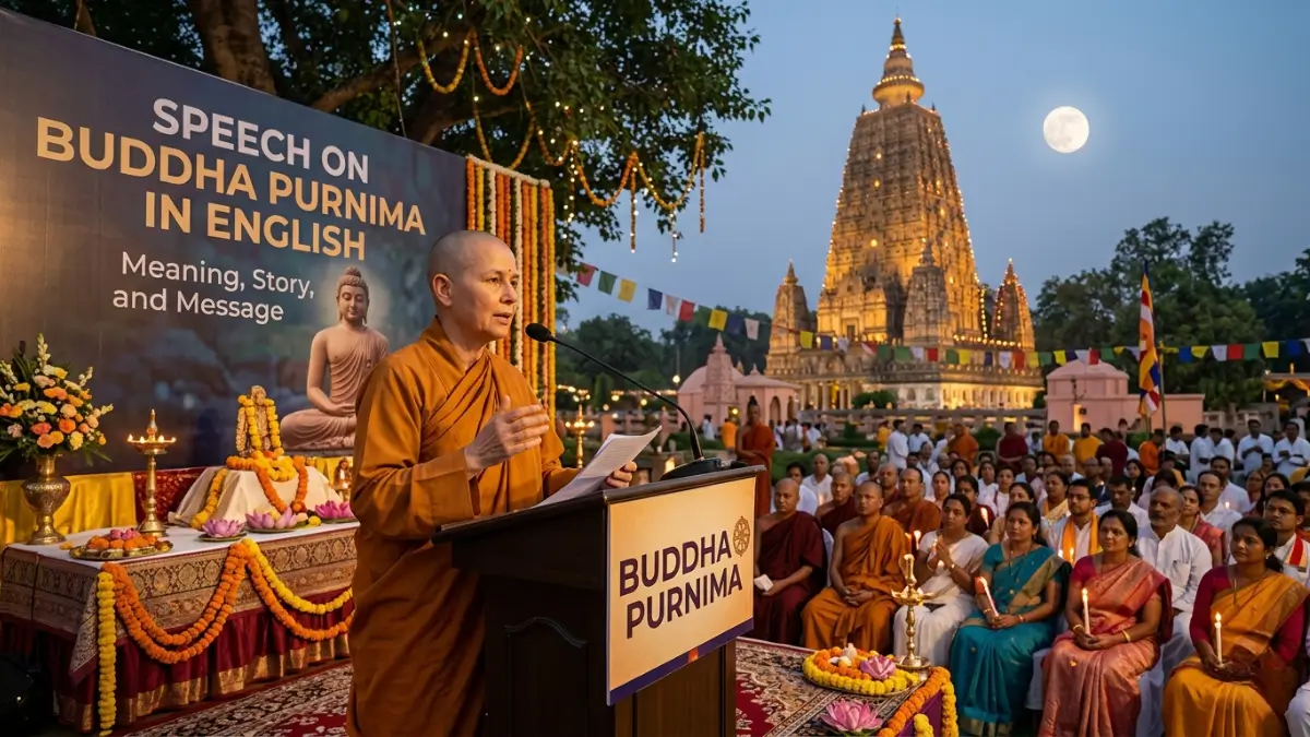 Speech on Buddha Purnima in English — Meaning Story and Message
