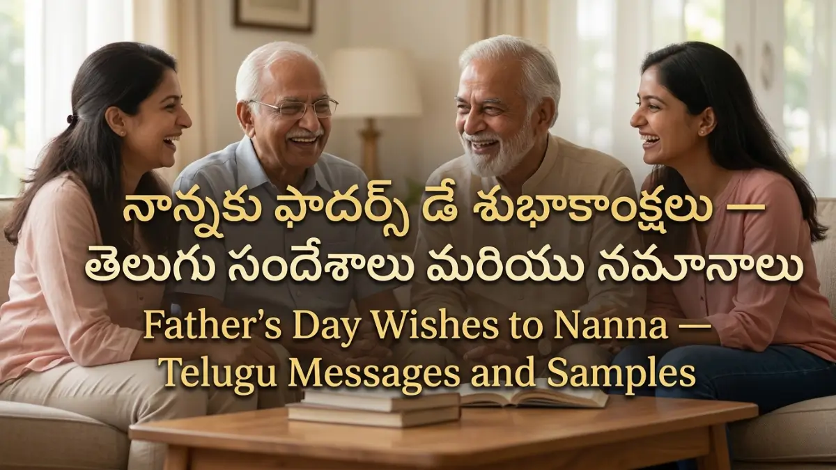 Father’s Day Wishes in Telugu for Nanna 2026 — Messages, Samples and Tips