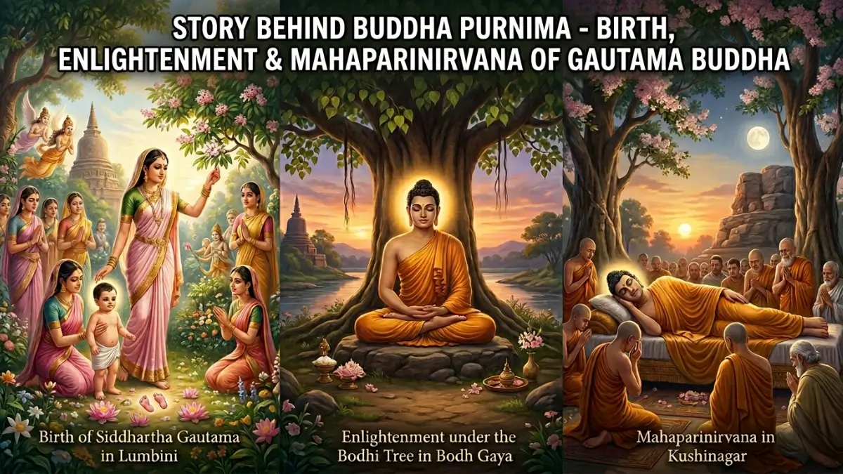 Story Behind Buddha Purnima — Birth, Enlightenment & Mahaparinirvana of Gautama Buddha