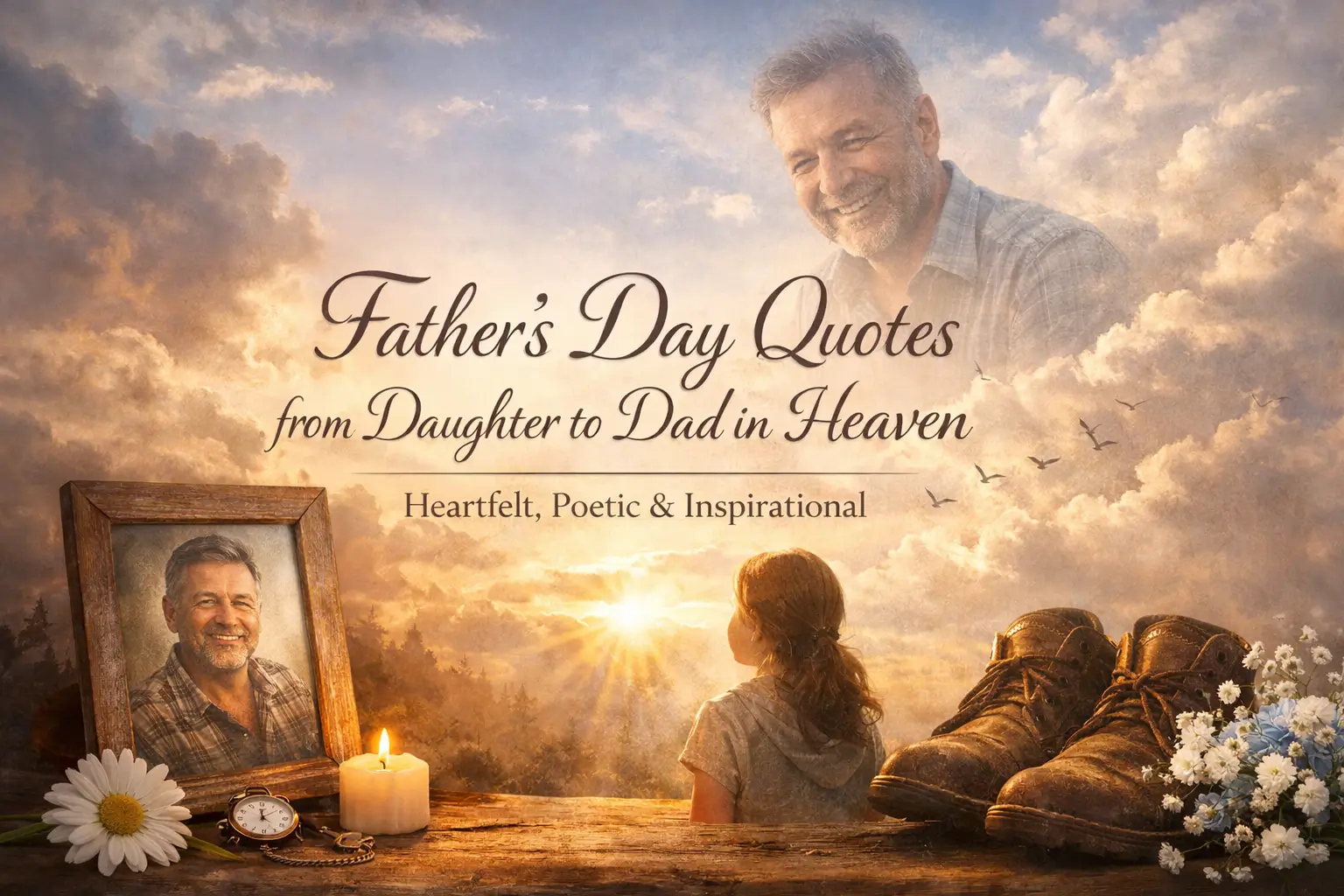 Father’s Day Quotes from Daughter to Dad in Heaven — Heartfelt, Poetic & Inspirational