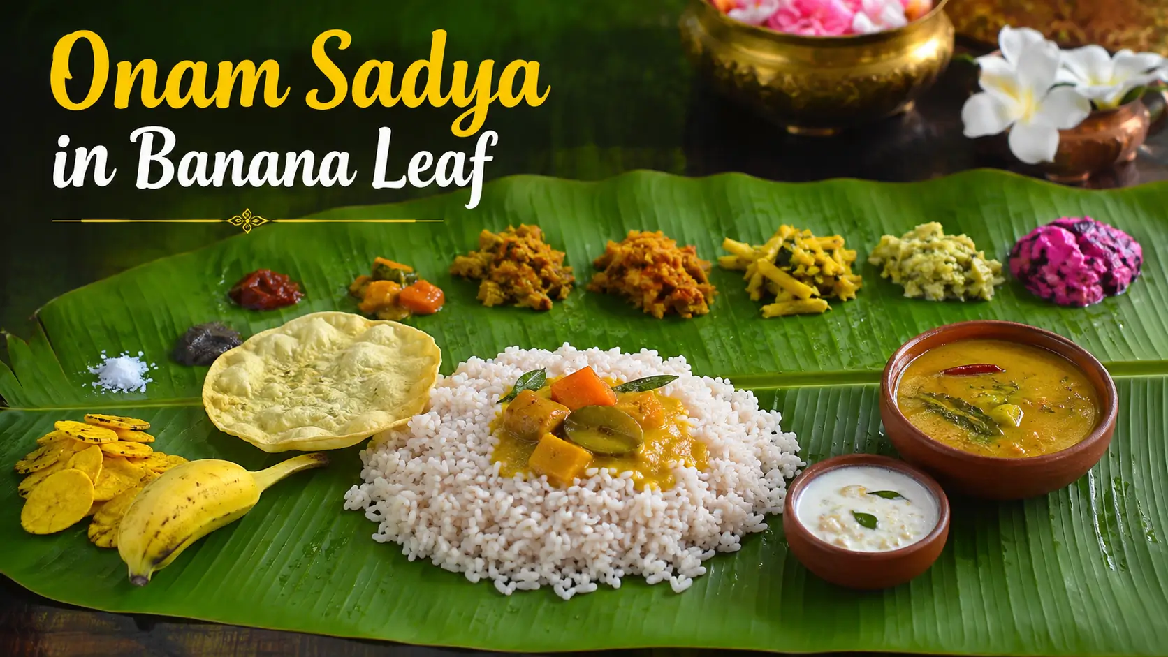 Onam Sadya in Banana Leaf