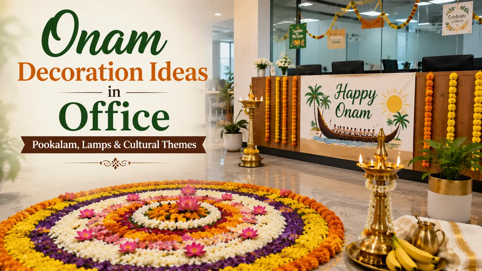 Onam Decoration Ideas in Office - Greatindianfestival