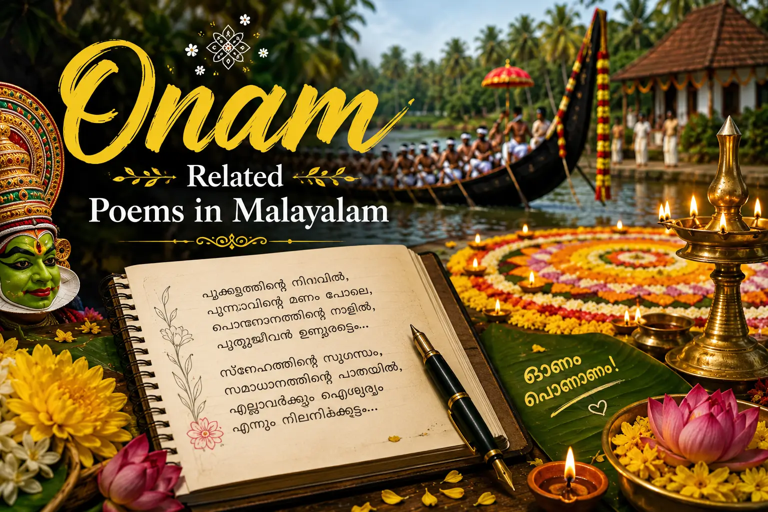 Onam Related Poems in Malayalam - Greatindianfestival