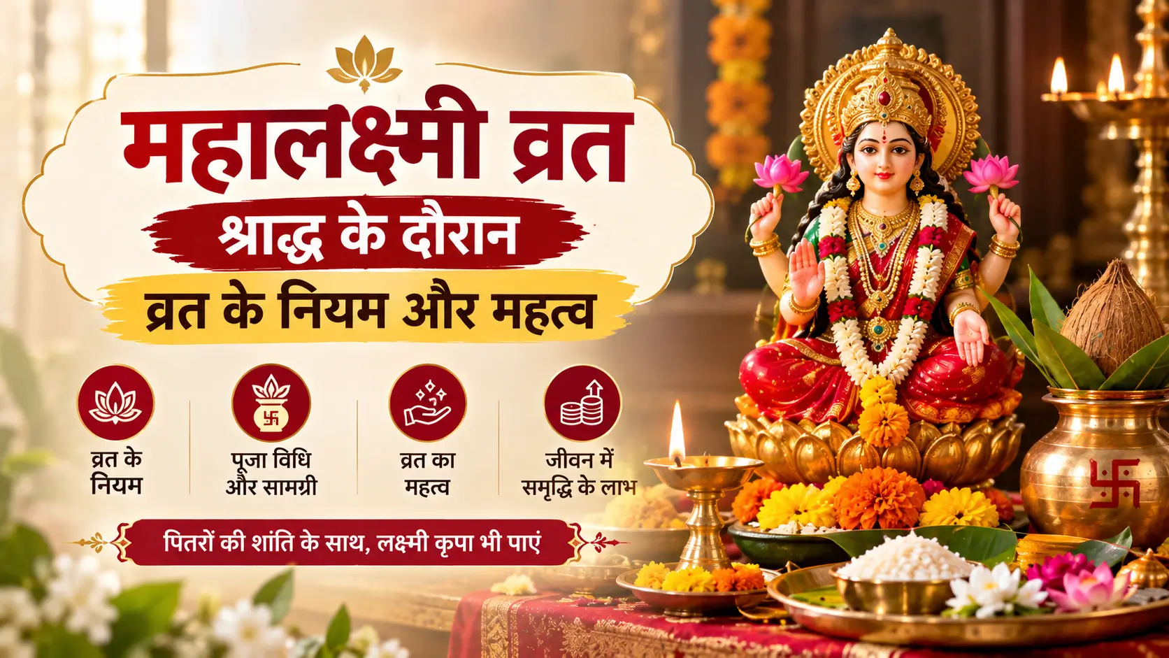 Mahalaxmi Vrat During Shradh – Vrat Rules & Significance